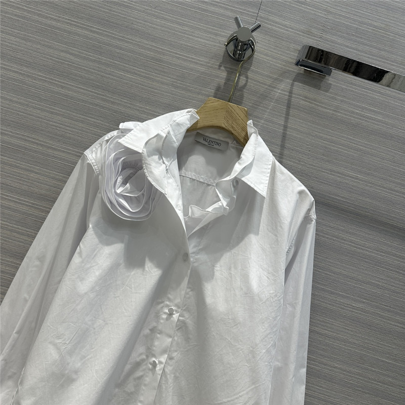 Va1e*ntin0 early spring new white rose shirt