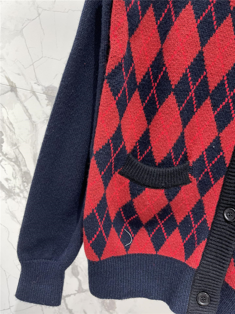miu miu logo D1am0nd knit cardigan