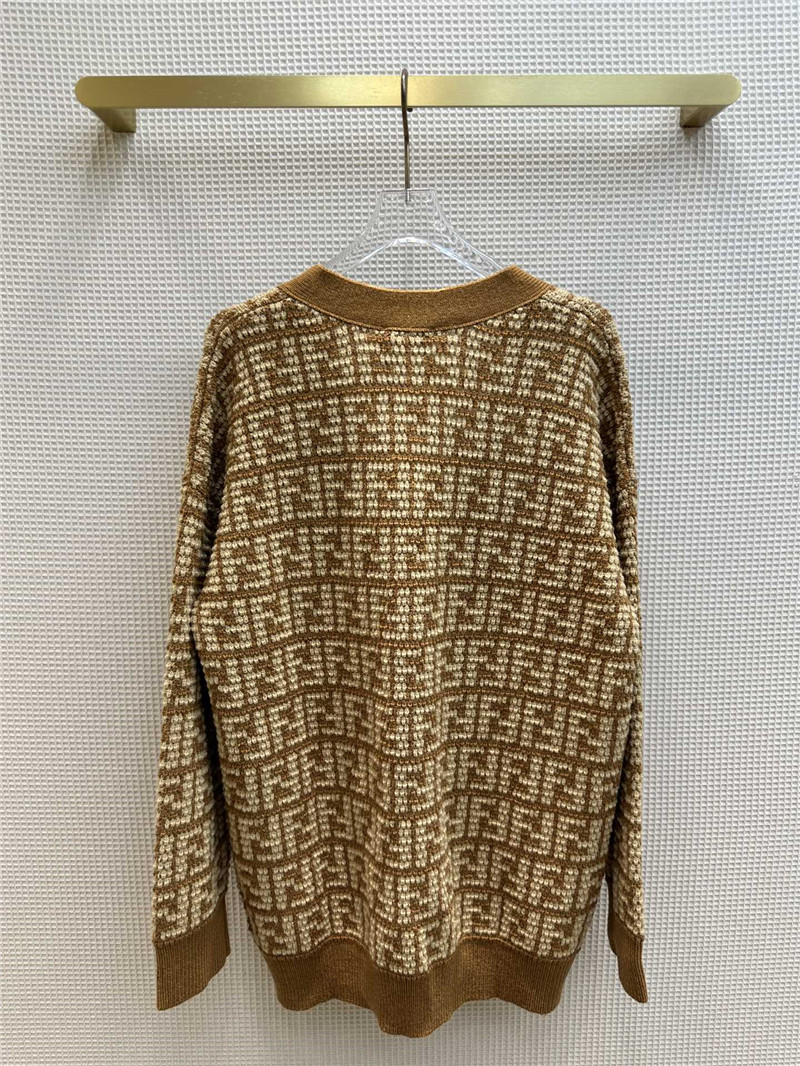 F**di classic ff jacquard knitted jacket