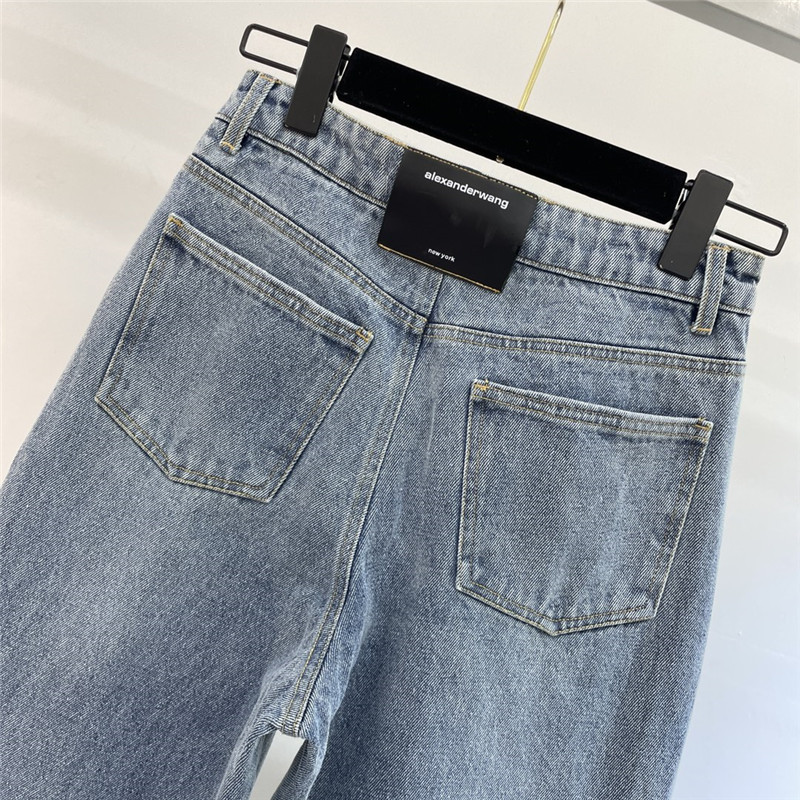 A1exa*der wang embroidered lettering jeans