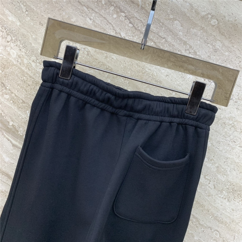 M1um1u elastic drawstring fleece casual pants