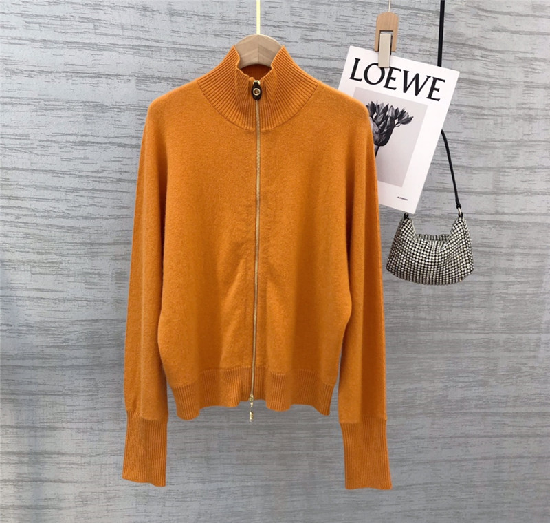 l0vis Vvtt0n zip cashmere cardigan in yellow