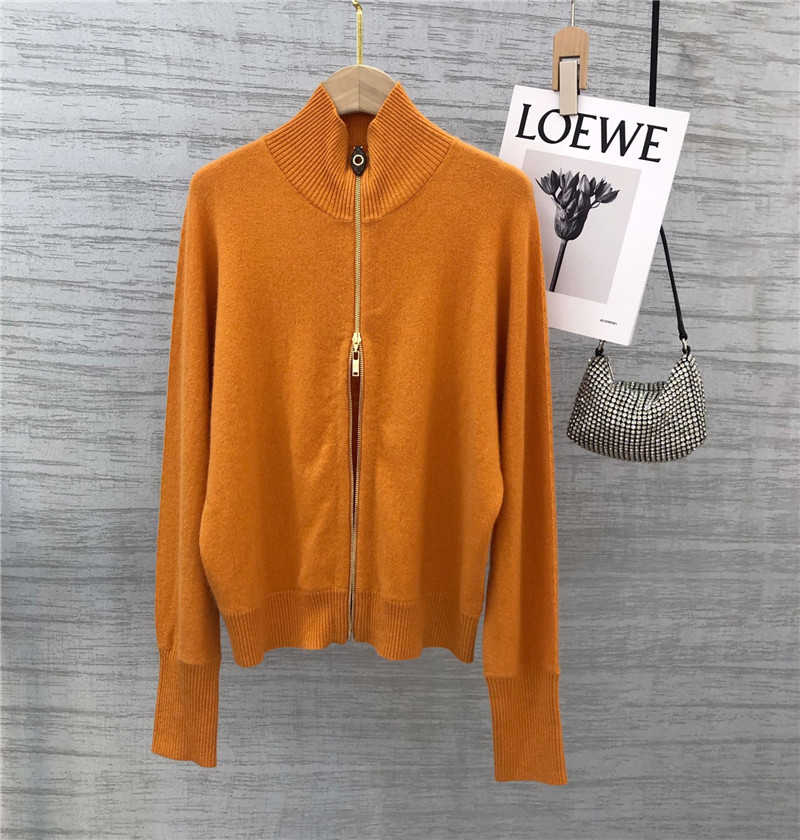 l0vis Vvtt0n zip cashmere cardigan in yellow