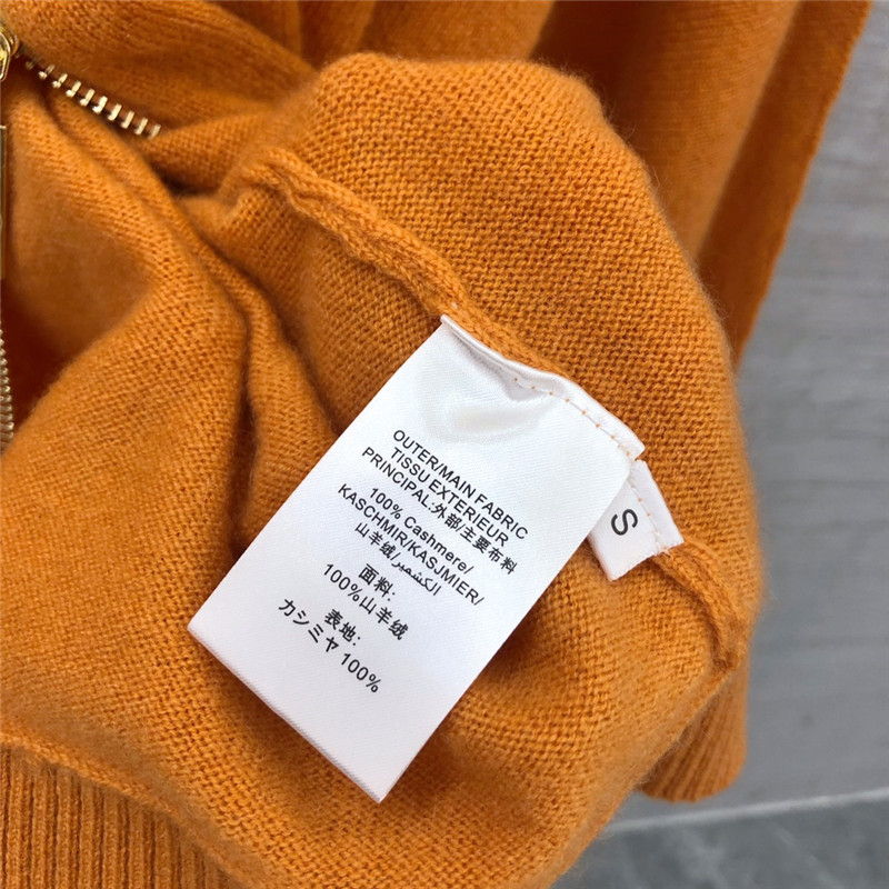 l0vis Vvtt0n zip cashmere cardigan in yellow
