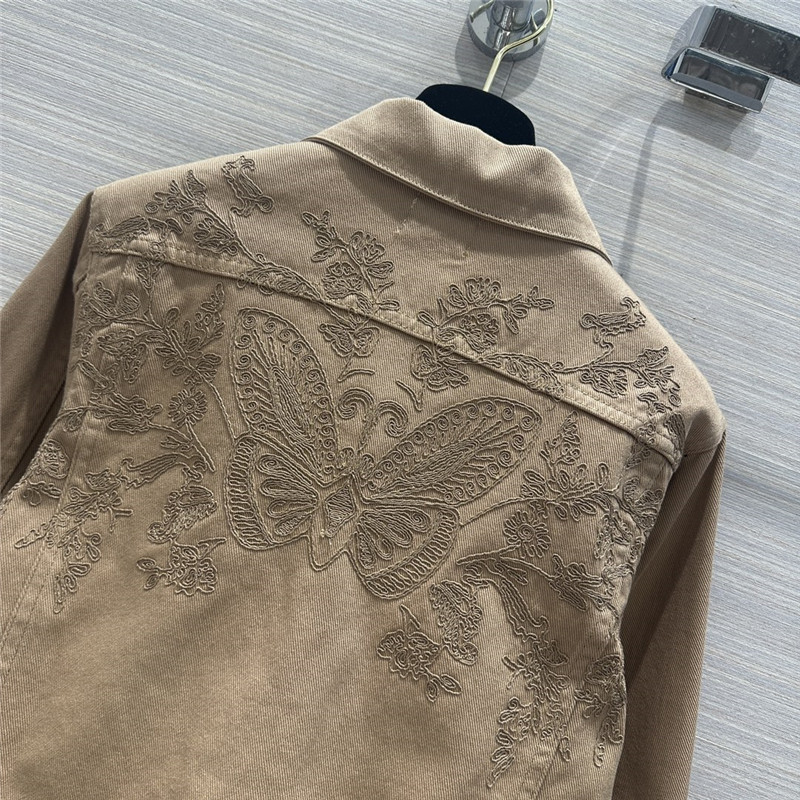 D10r jouis butterfly pattern denim jacket