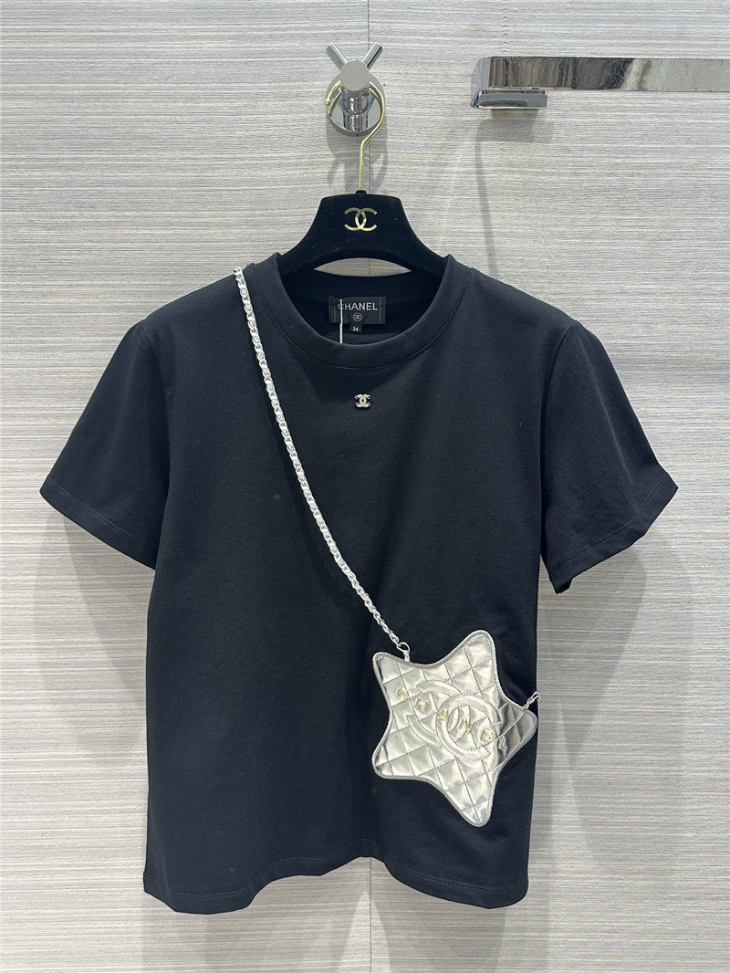 Ch**el star bag pure cotton t-shirt