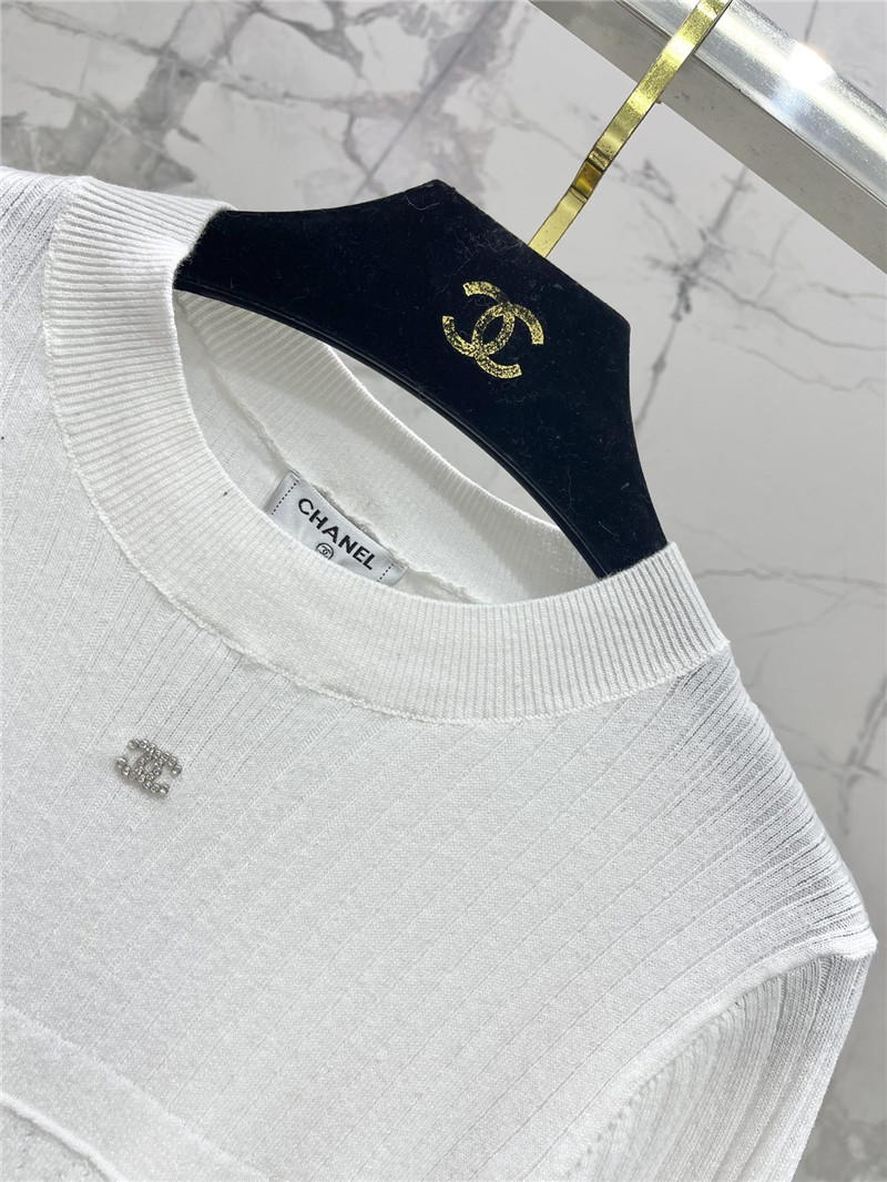 Ch**el logo patchwork knitted sweater