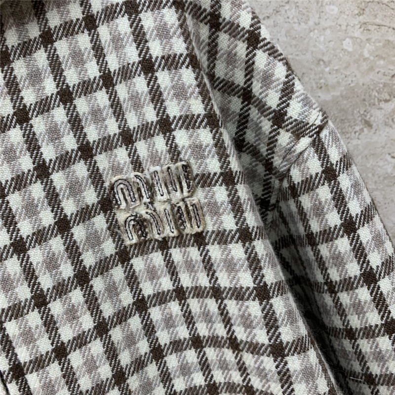 M1um1u classic wool belted hooded jacket