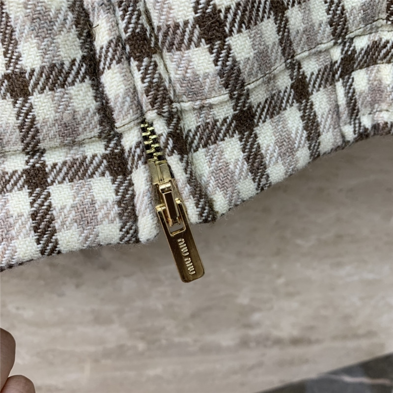 M1um1u classic wool belted hooded jacket