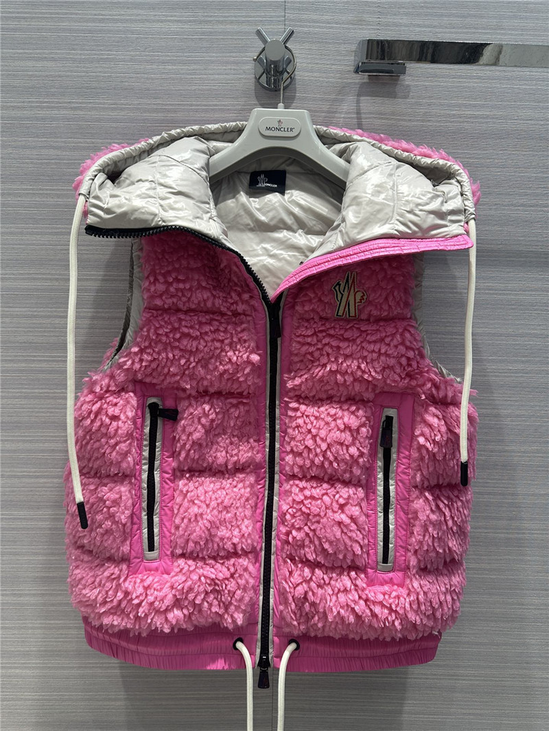 Moncler teddy terry wool vest down jacket