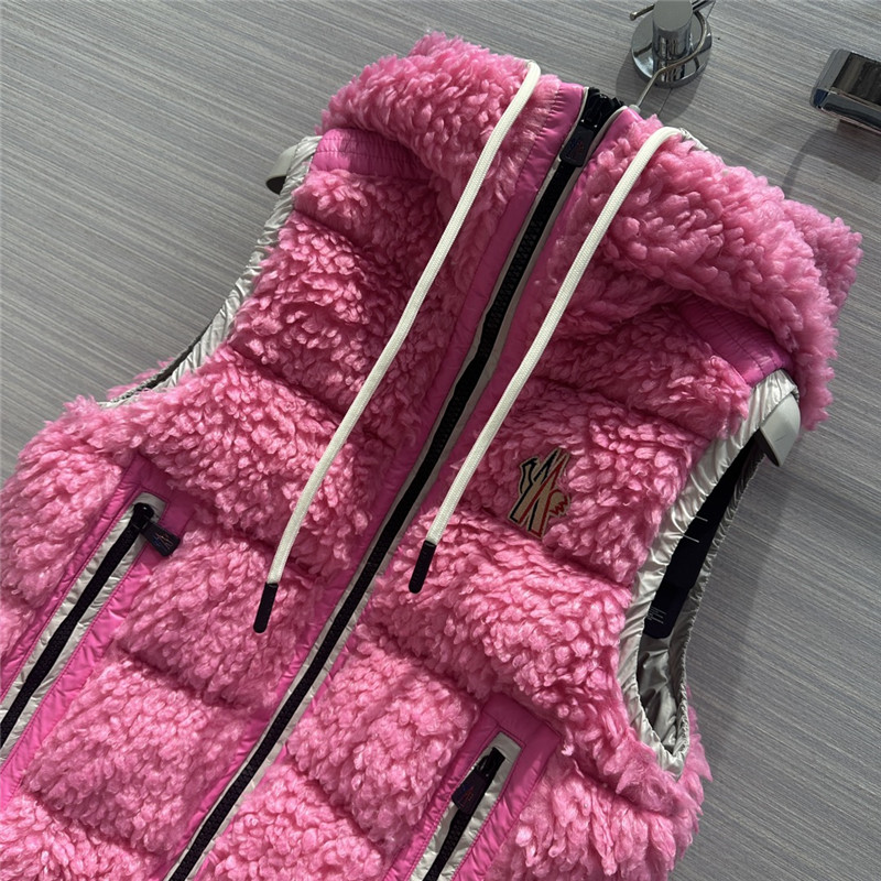 Moncler teddy terry wool vest down jacket