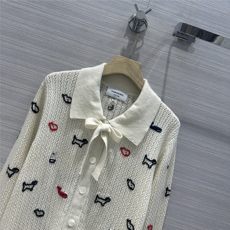 Thombrowne Collar Tie Cardigan