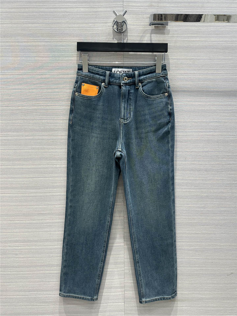 L0ew* three -color stick straight jeans