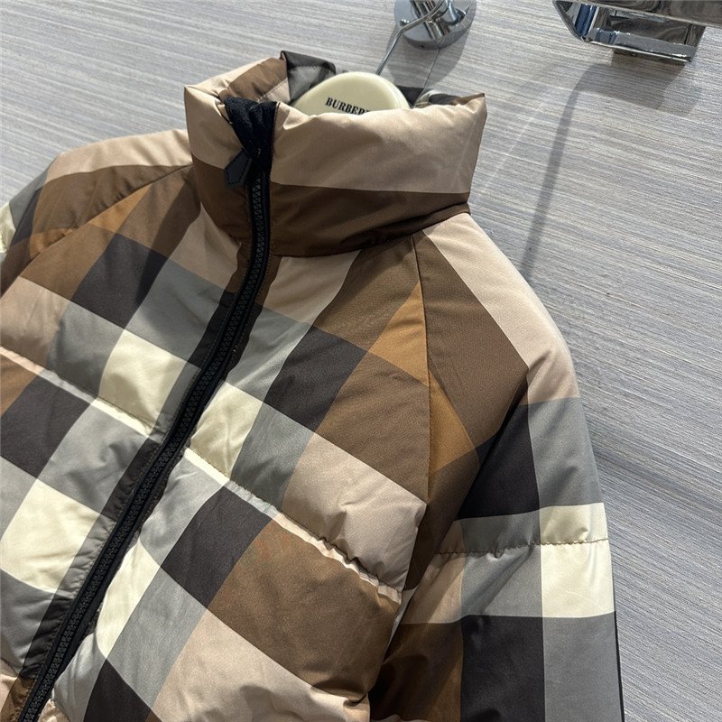 Bv*b*rry birch brown grid down jacket jacket