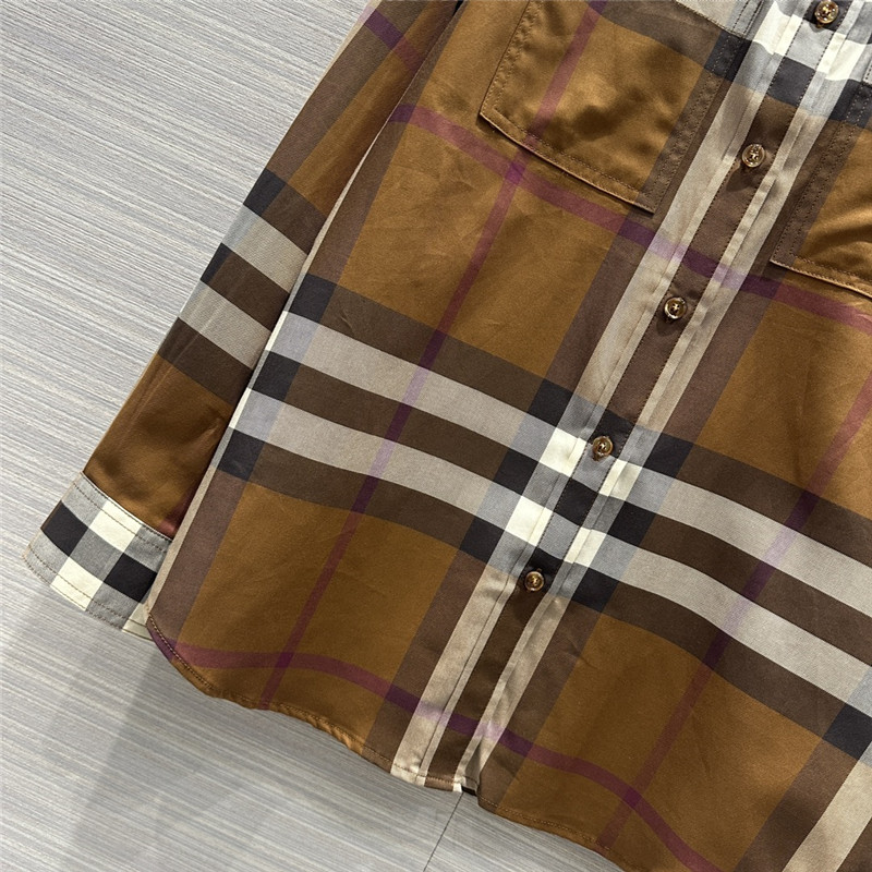Bv*b*rry retro checkered cotton house silk shirt