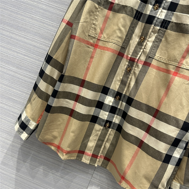 Bv*b*rry retro checkered cotton house silk shirt