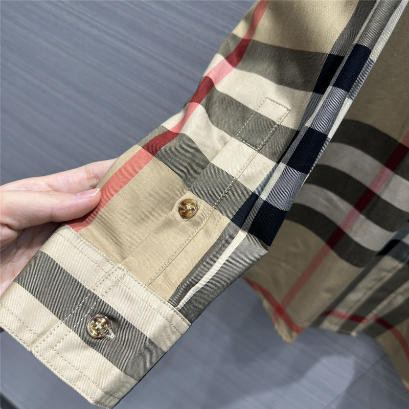 Bv*b*rry retro checkered cotton house silk shirt