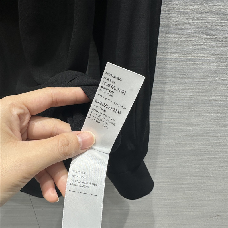 Y51 ribbon real silk shirt