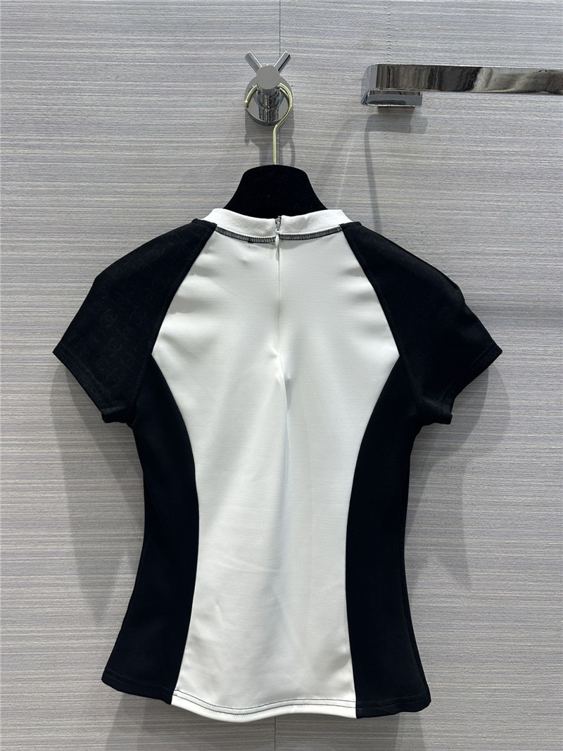 Ch**el black and white panda t-shirt