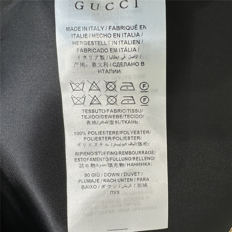 Gvc*1 hooded double g jacquard down jacket