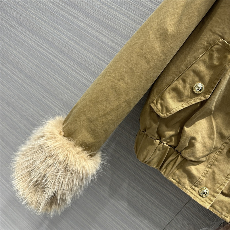 M1um1u maillard wear cotton jacket