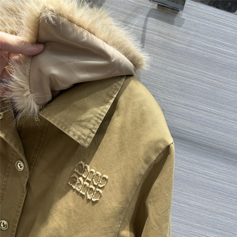 M1um1u maillard wear cotton jacket
