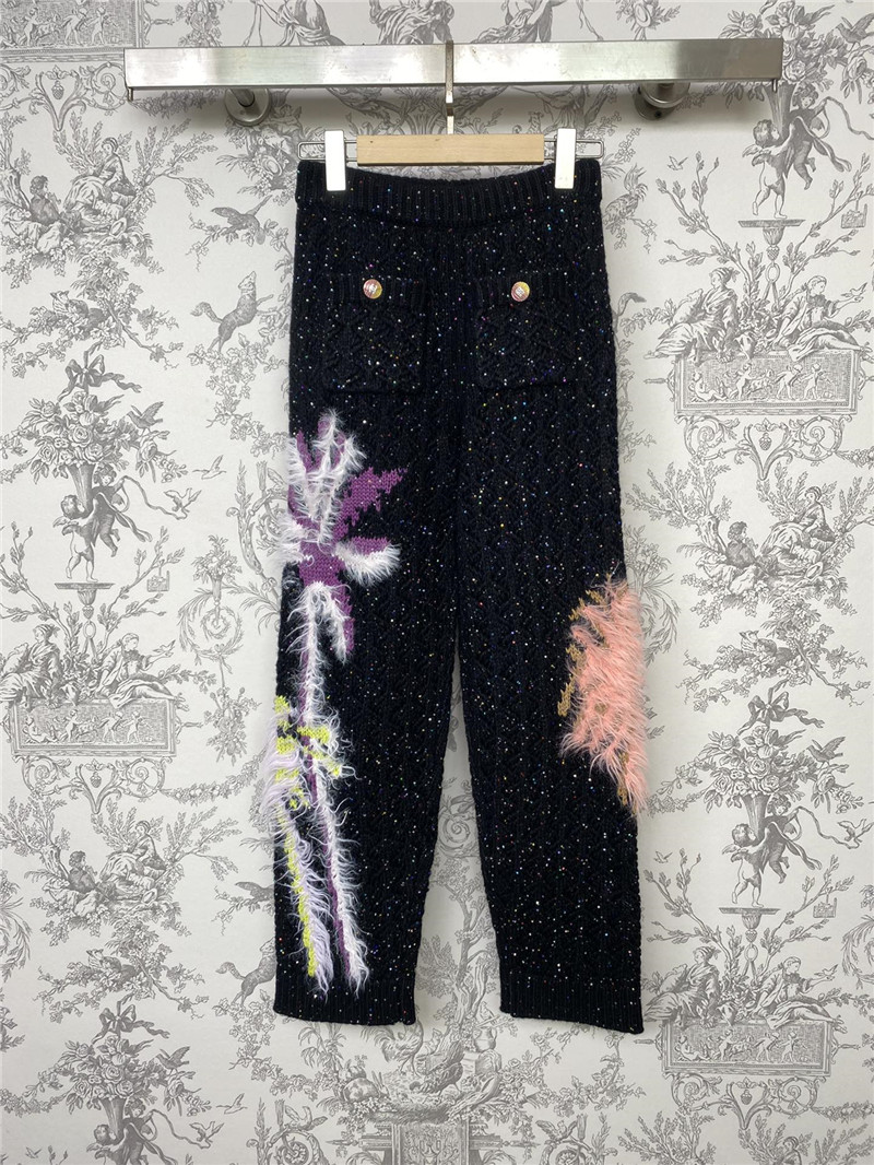 Ch**el heavy knitted trousers