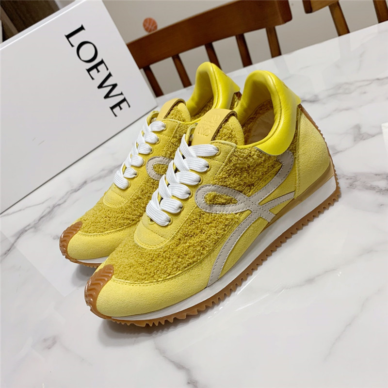 L0ew* yellow flow runner sneakers