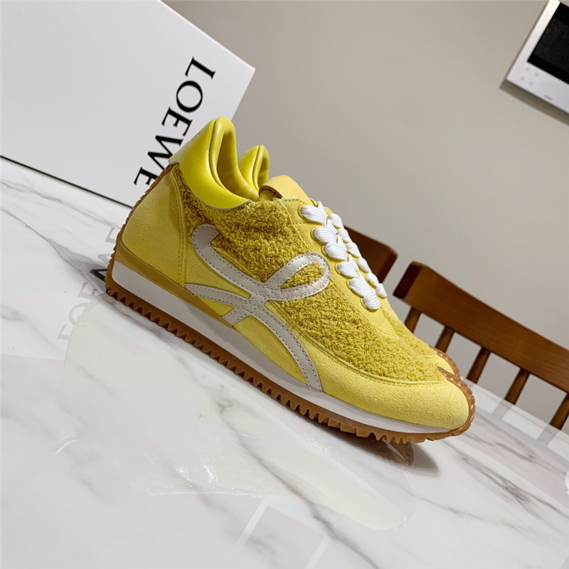L0ew* yellow flow runner sneakers
