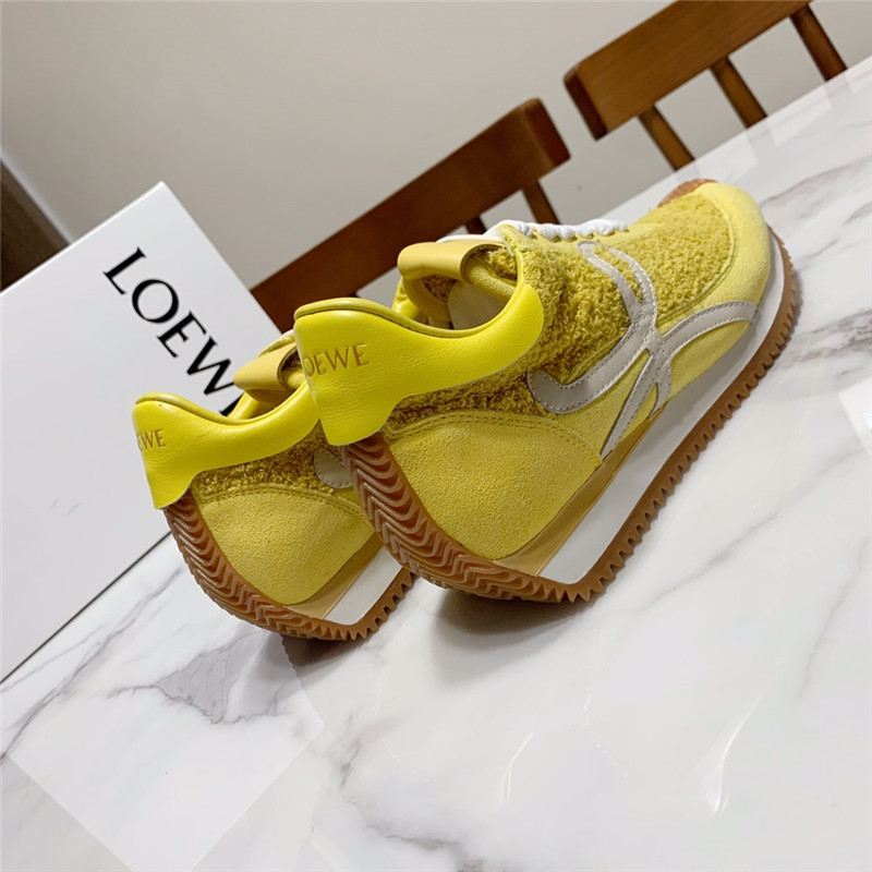 L0ew* yellow flow runner sneakers