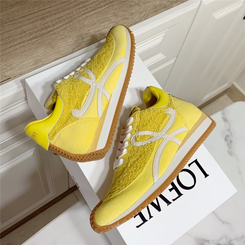 L0ew* yellow flow runner sneakers