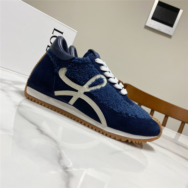 L0ew* dark blue flow runner sneakers