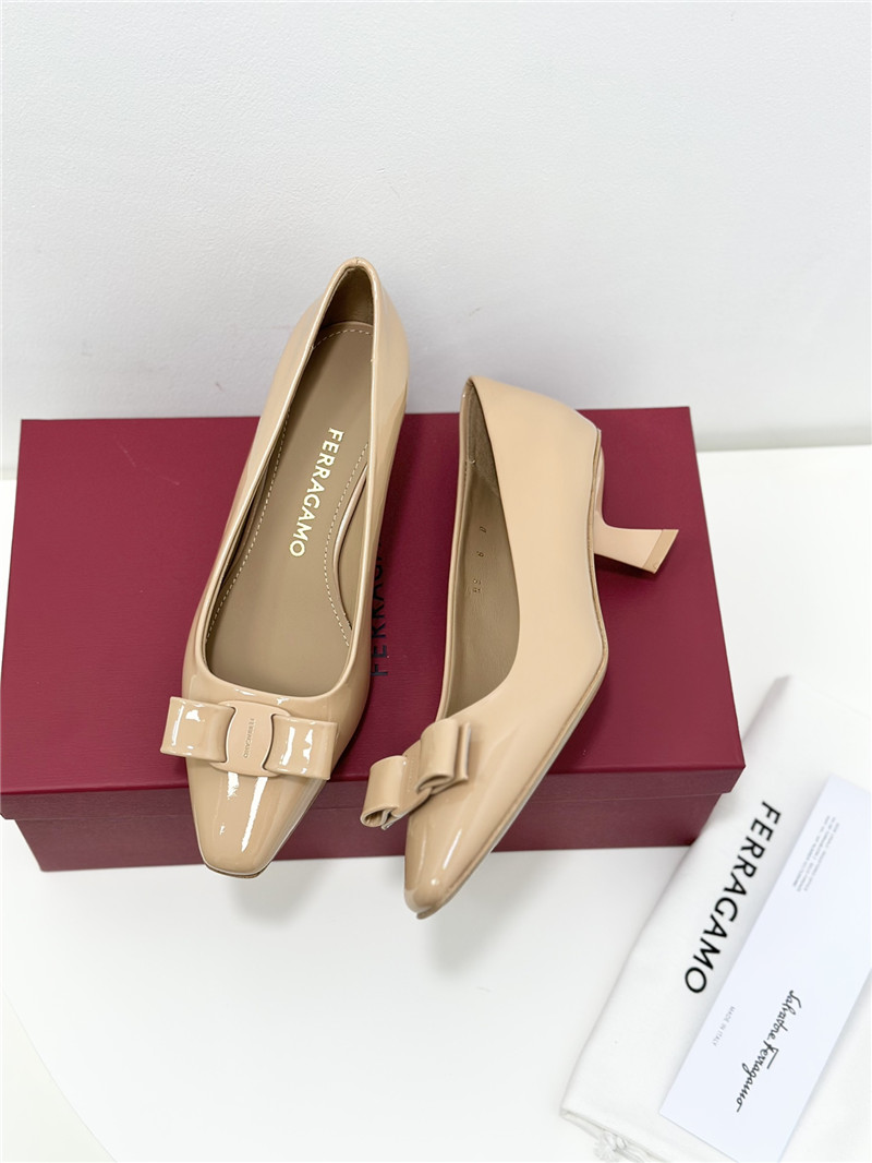 Salvatore Ferragamo bow square toe shoes