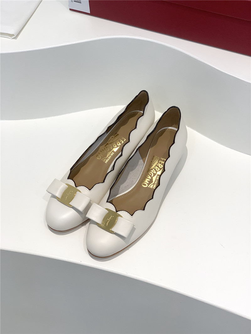 Salvatore Ferragamo scalloped wavy edge pumps
