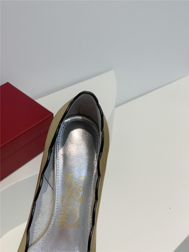 Salvatore Ferragamo scalloped wavy edge pumps