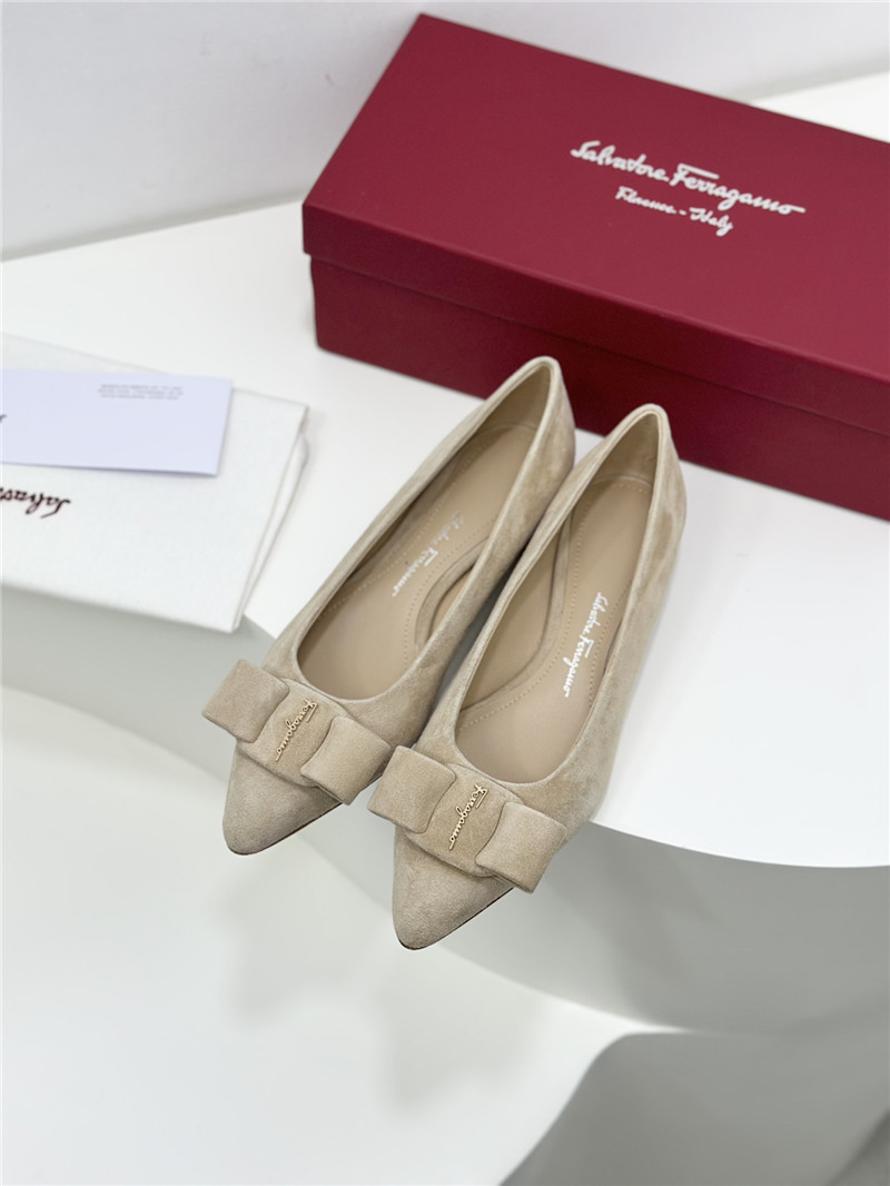 Salvatore Ferragamo pointed toe Viva ballet shoes