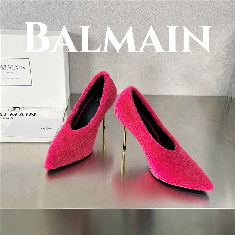 Balmain’s new Ruby lambswool stiletto mules