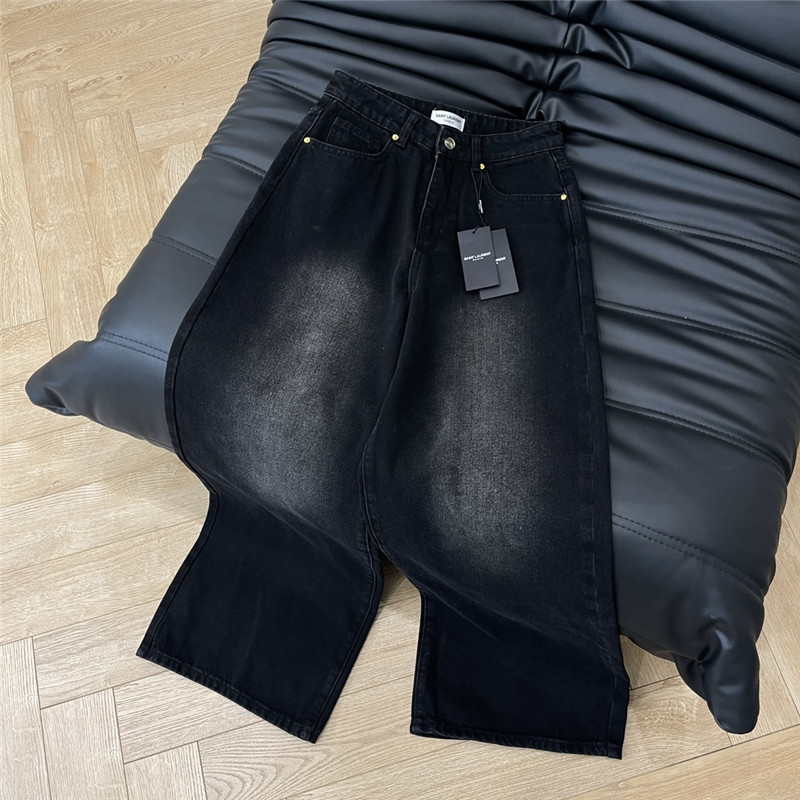 Y51 fermentation washed straight jeans