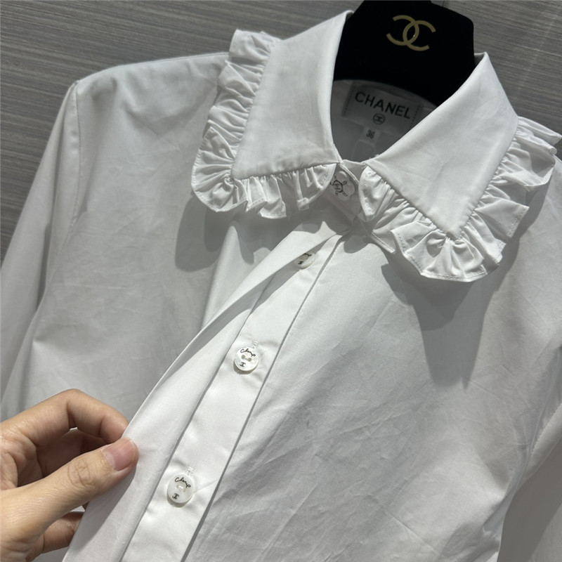 Ch**el new palace style lace collar shirt