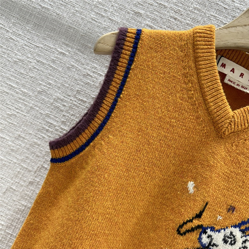 Marni Wool Jacquard Knitted Vest