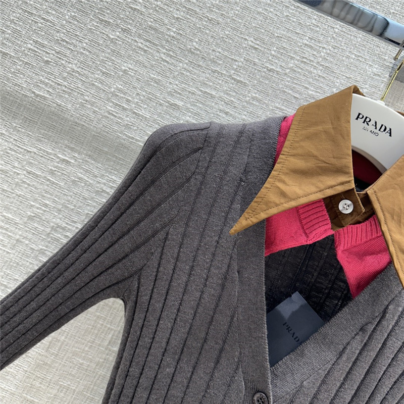 Pra*a ribbed knitted cardigan