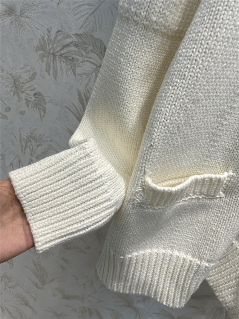 Gvc*1 lapel web knitted zip sweater