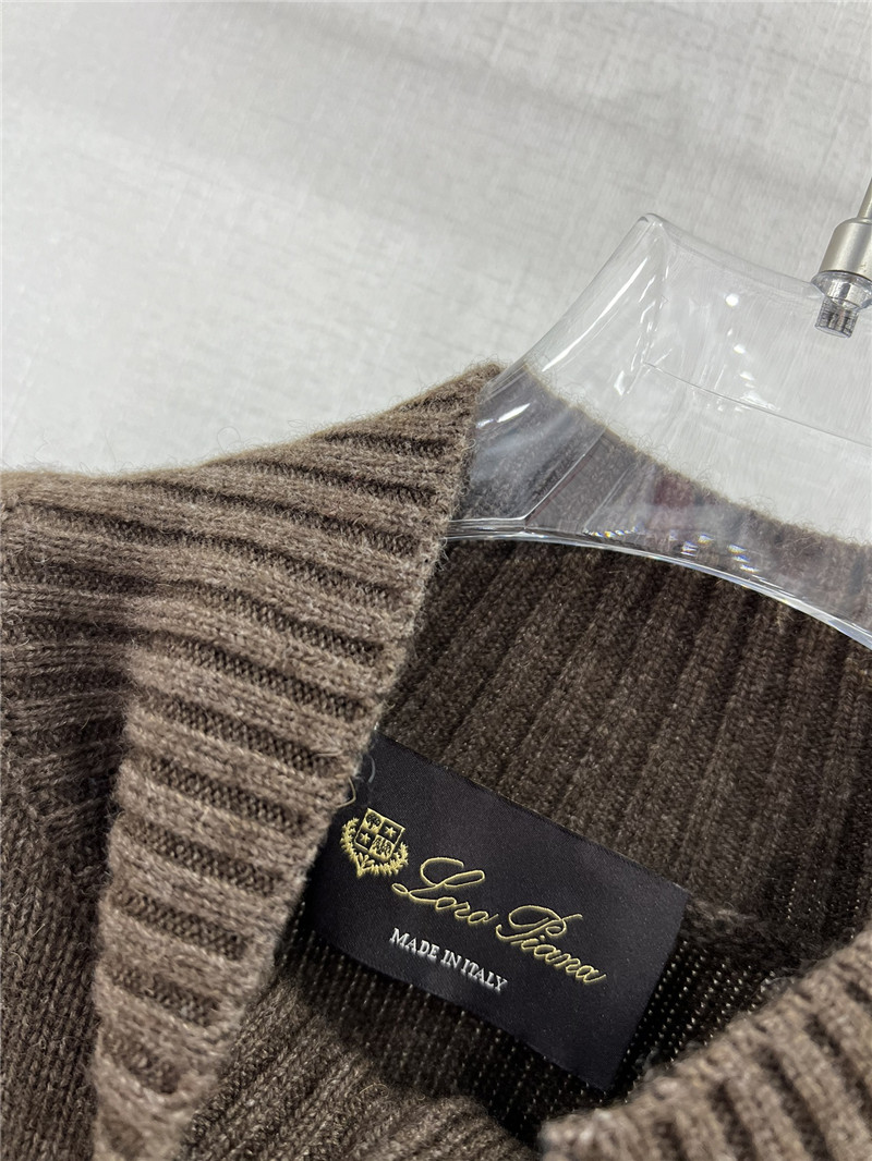 L0r0 P1ana brown cashmere pullover sweater