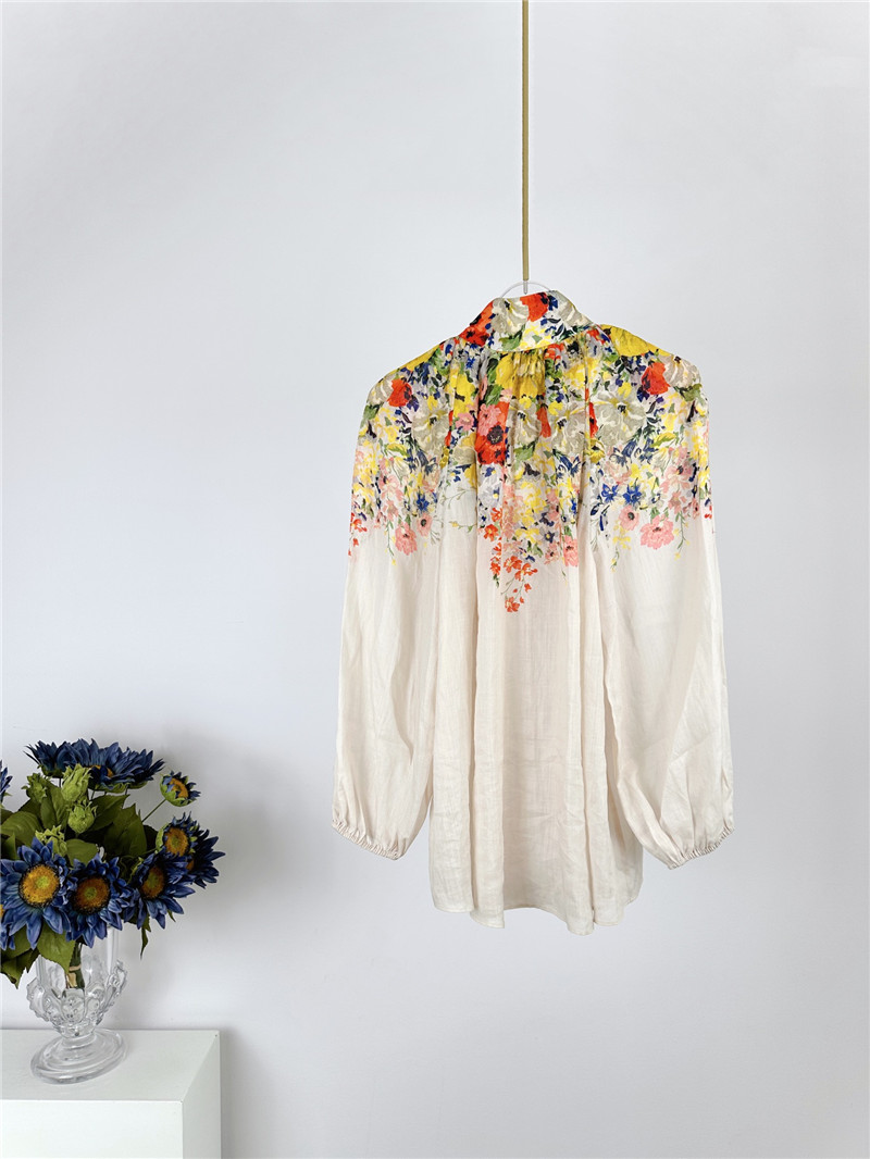 zimm turtleneck lantern sleeve shirt