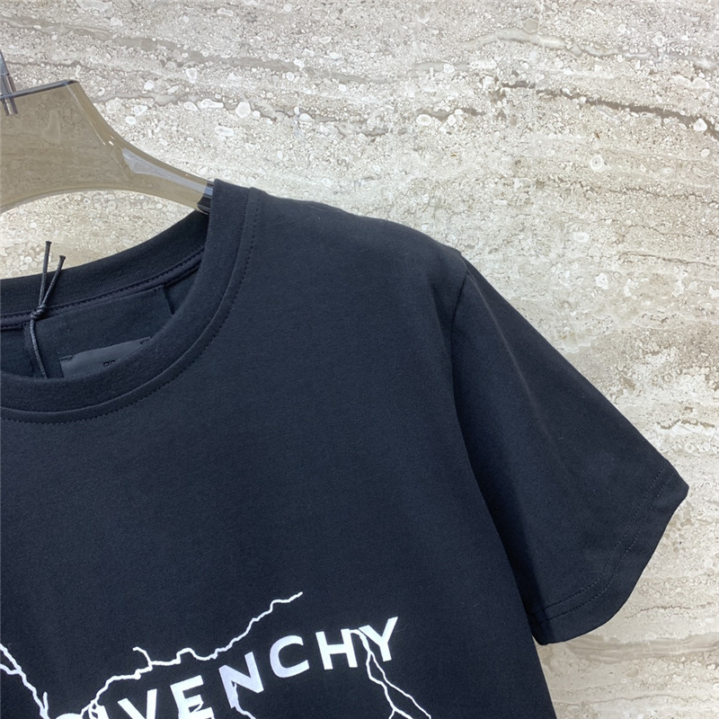 Givenchy reflective lightning print short-sleeved T-shirt