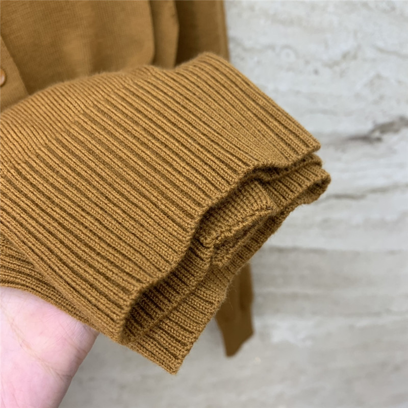 Miu Miu Brown Logo Knitted Cardigan