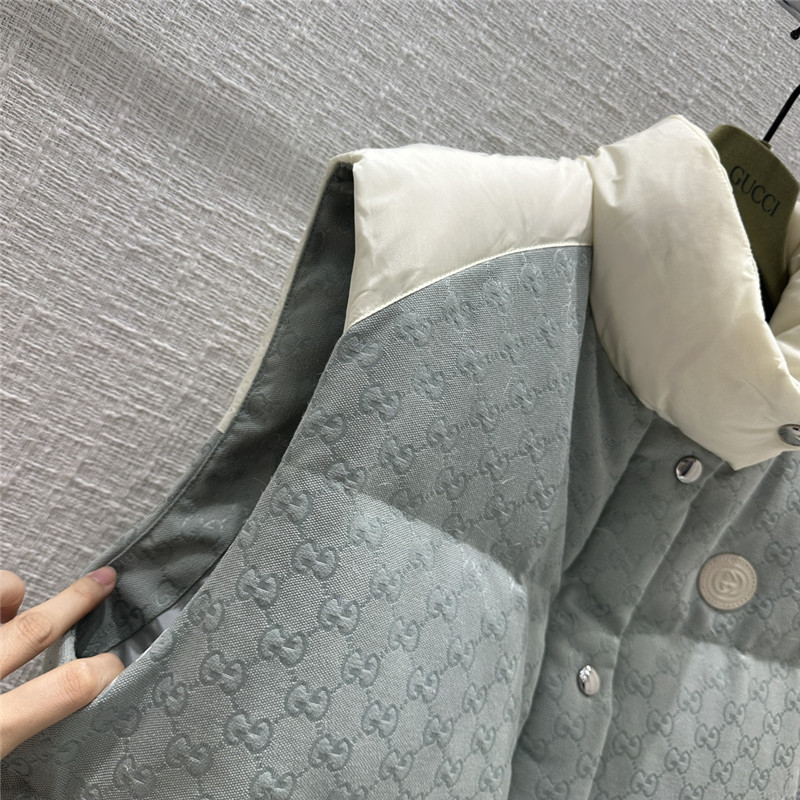 Gvc*1 morandi color contrast down vest