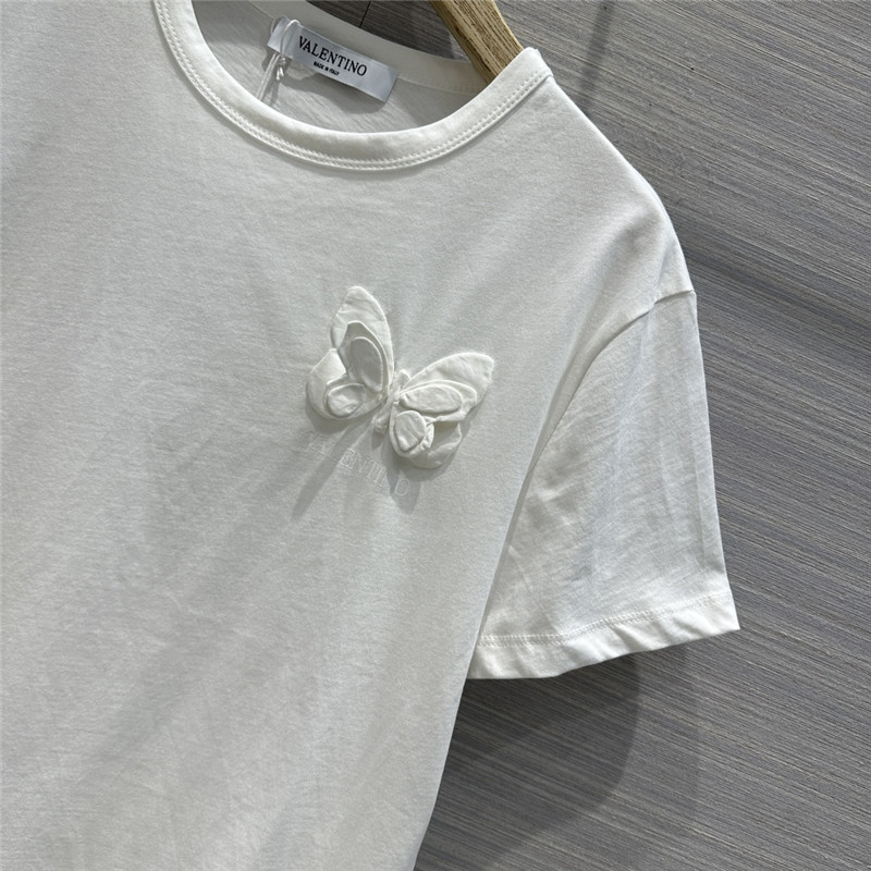 Va1e*ntin0 three-dimensional butterfly cotton t-shirt