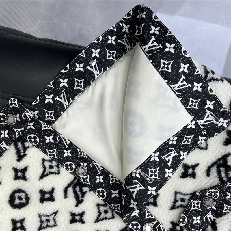 l0vis Vvtt0n lv patchwork lambswool jacket