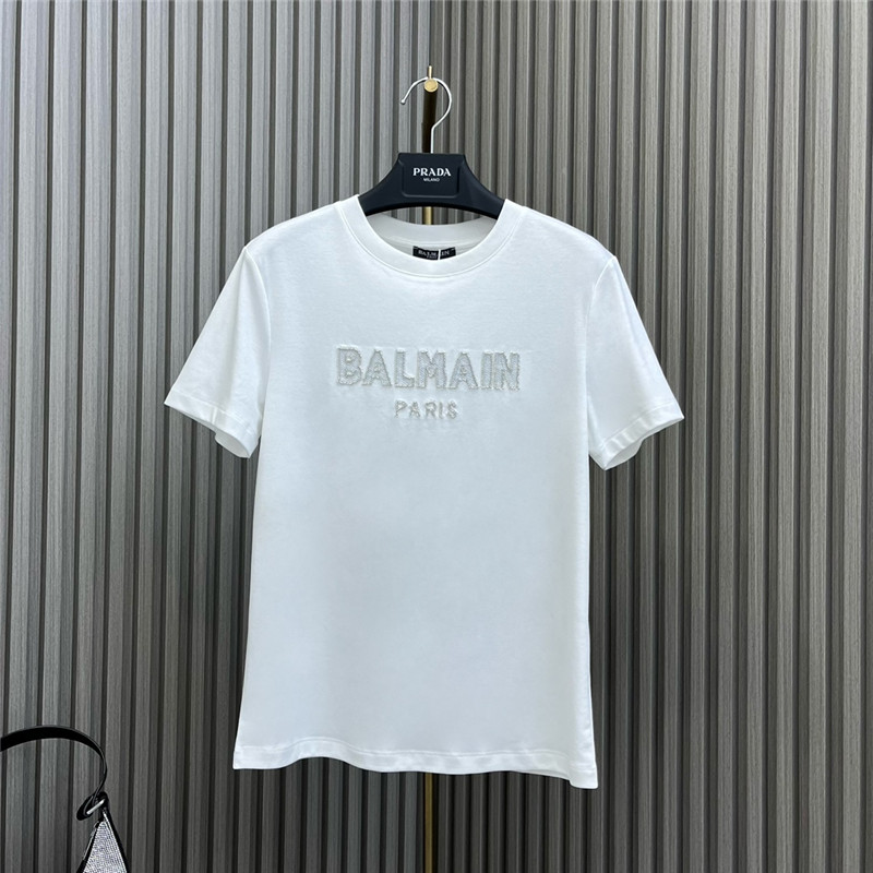 Balmain embroidered beaded T-shirt